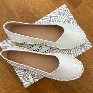 Women’s white flats